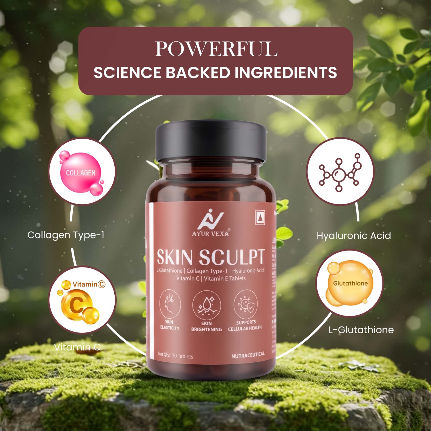 Ayurvexa Skin Sculpt – Skin Radiance Supplement - image 1