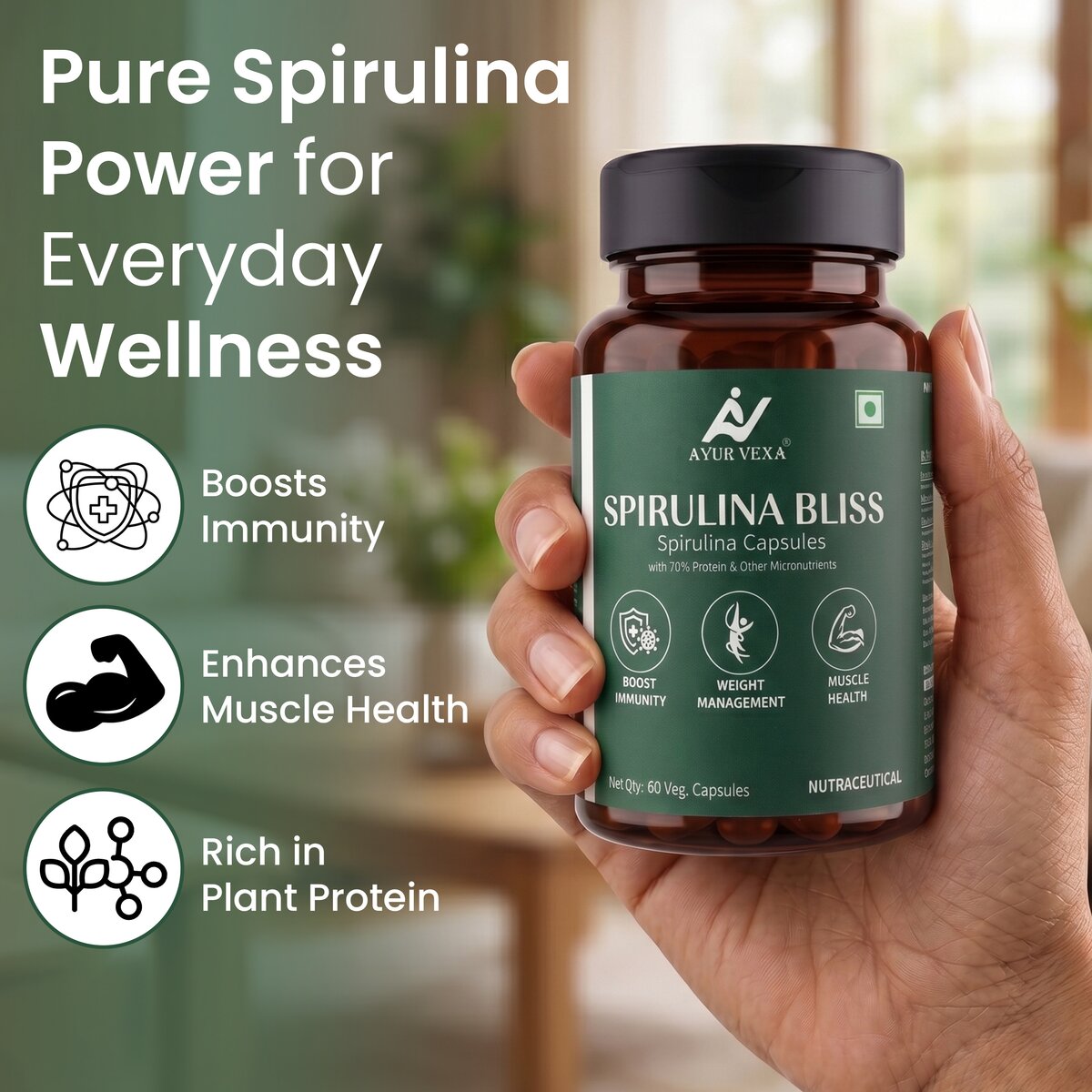 Ayurvexa Spirulina Bliss – Spirulina For Skin Health - image 1
