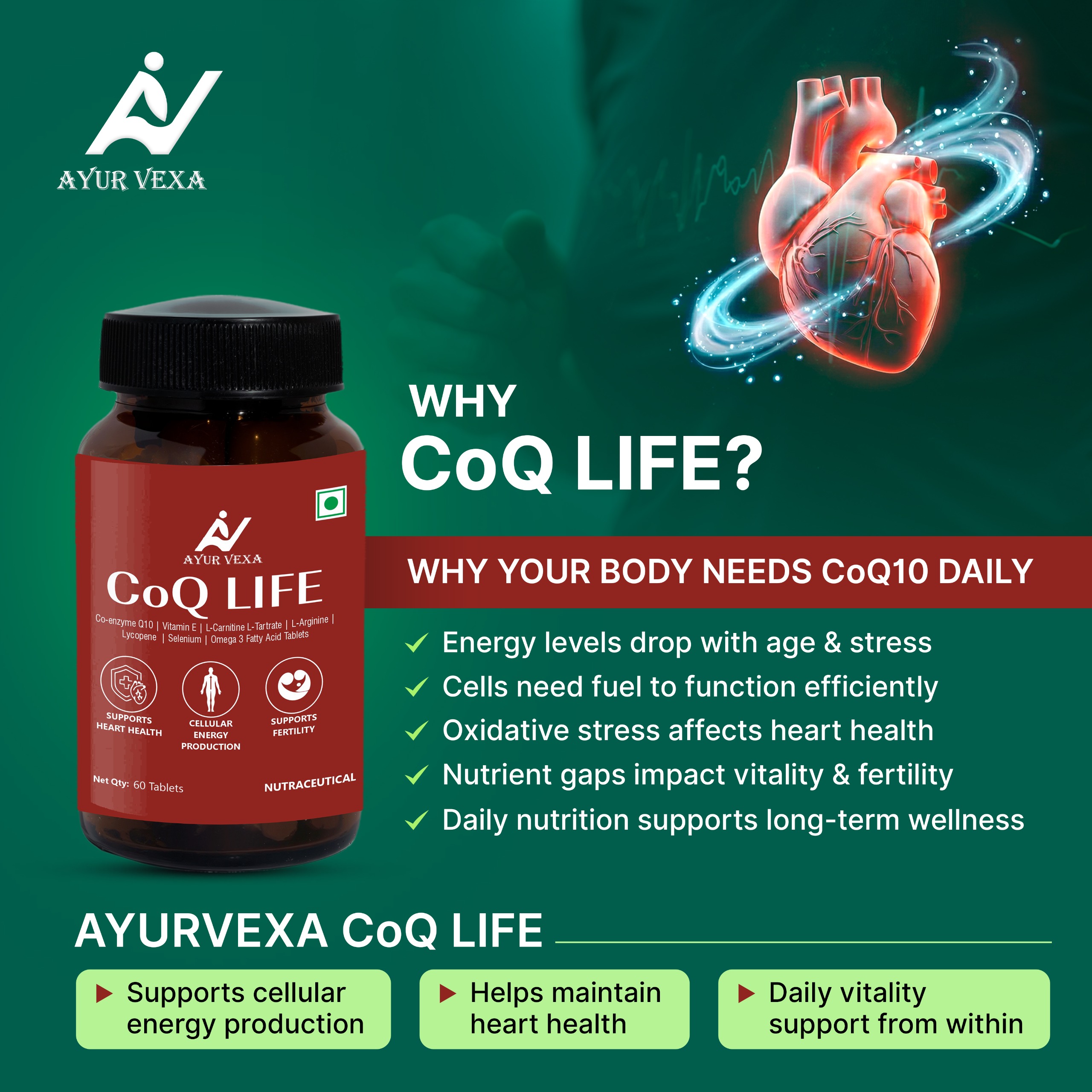 CoQ10Life – CoQ10 Tablets for Heart Health