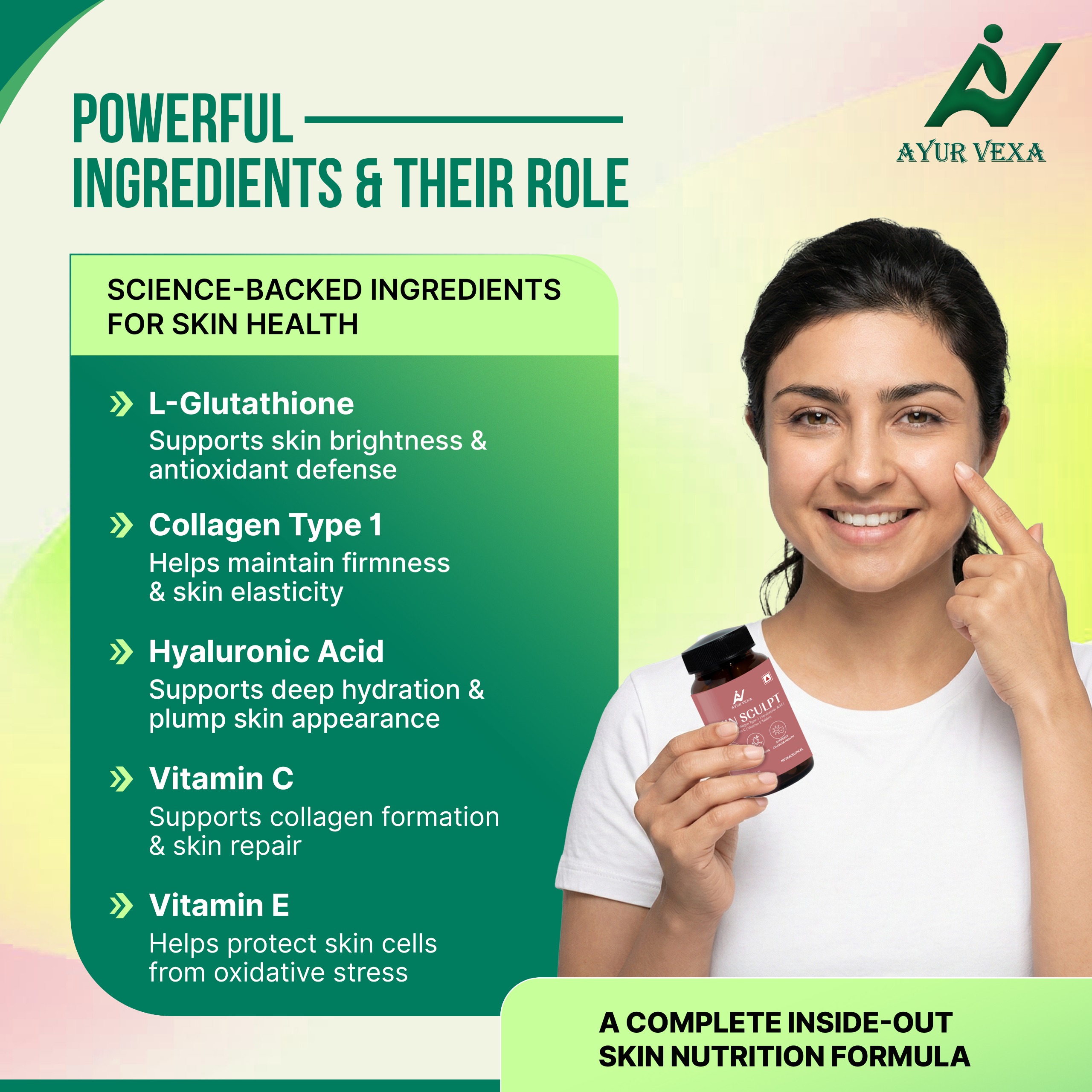 Ayurvexa Skin Sculpt – Skin Radiance Supplement